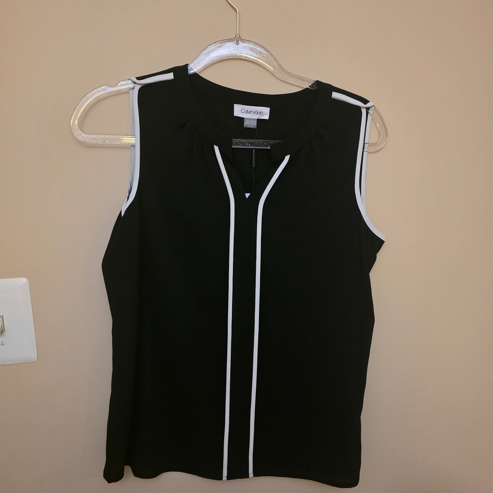 Calvin Klein Women's Black Sleeveless Top